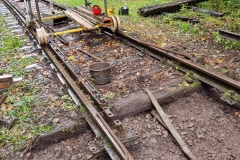Gleisbau in Wilhelmstal- defekte Schwellen werden getauscht